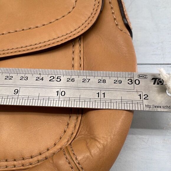 Coach Shoulder Bag Small Bamboo Tan Soho Flap Bag Leather Hobo W COA - Picture 7 of 13